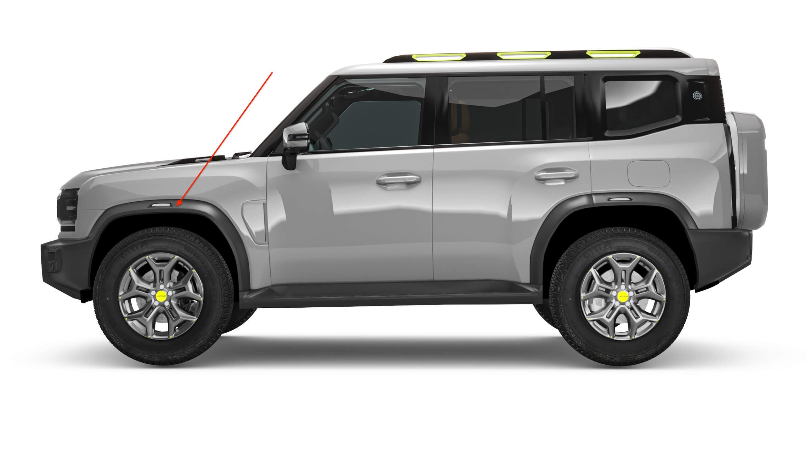 ألياف الرفرف الأمامي الأيسر – Jetour T2